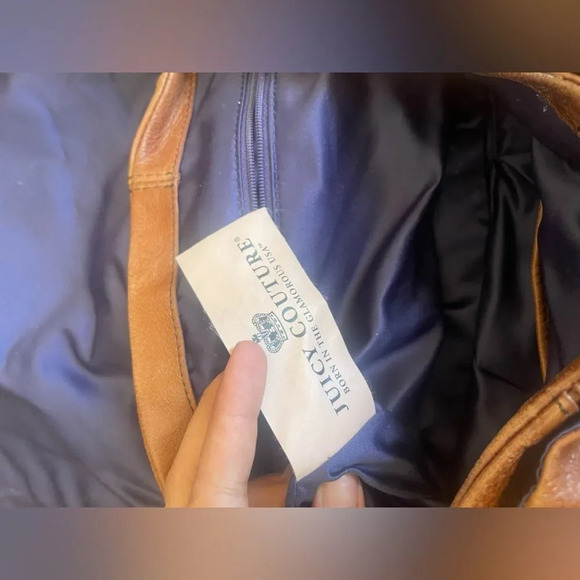 VINTAGE Y2K Juicy Couture Brown Leather
Shoulder Bag - Picture 6 of 8